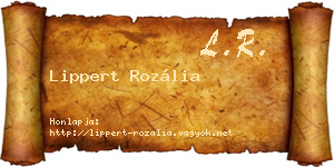 Lippert Rozália névjegykártya